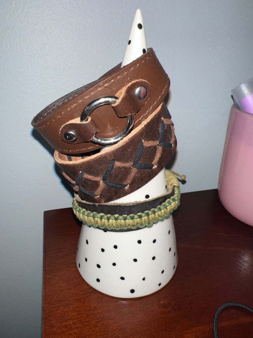 Brown Leather bracelet set
